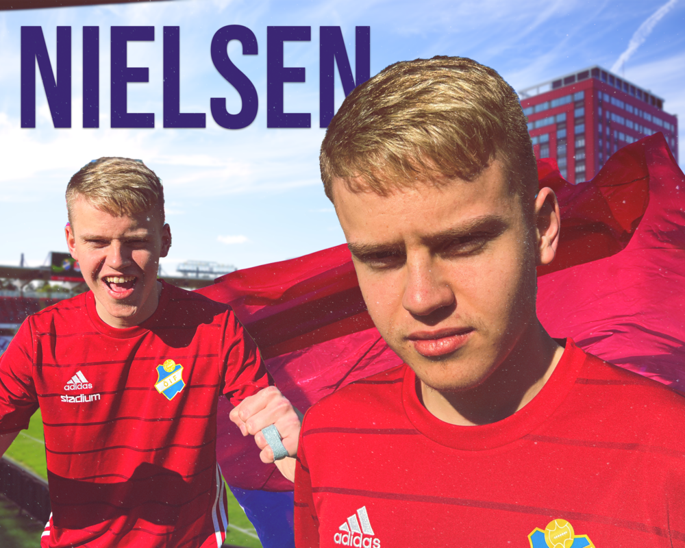 Jørgen Nielsen skoraði tvey mál móti AIK í U19-kappingini